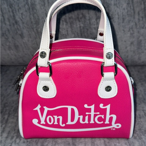 Von Dutch Handbags - Von Dutch Pink Bowling Bag NEW WO Tags